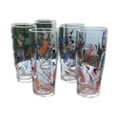6 vintage cocktail glasses