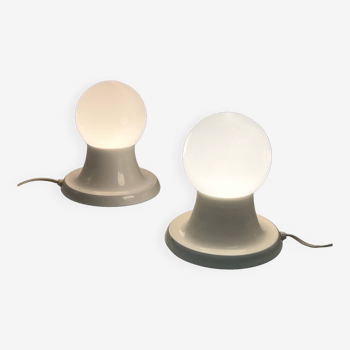 iconic Pair of Table Lamps FLOS 'Light Ball' by Achille and Pier Giacomo Castiglioni, 1960s