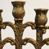 Menorah Hanukkah Brass Chandelier by Tamar