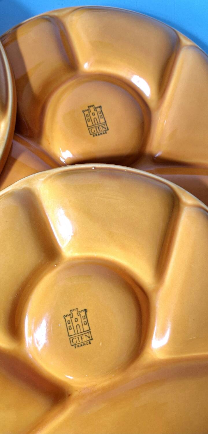 Fondue set in Gien earthenware