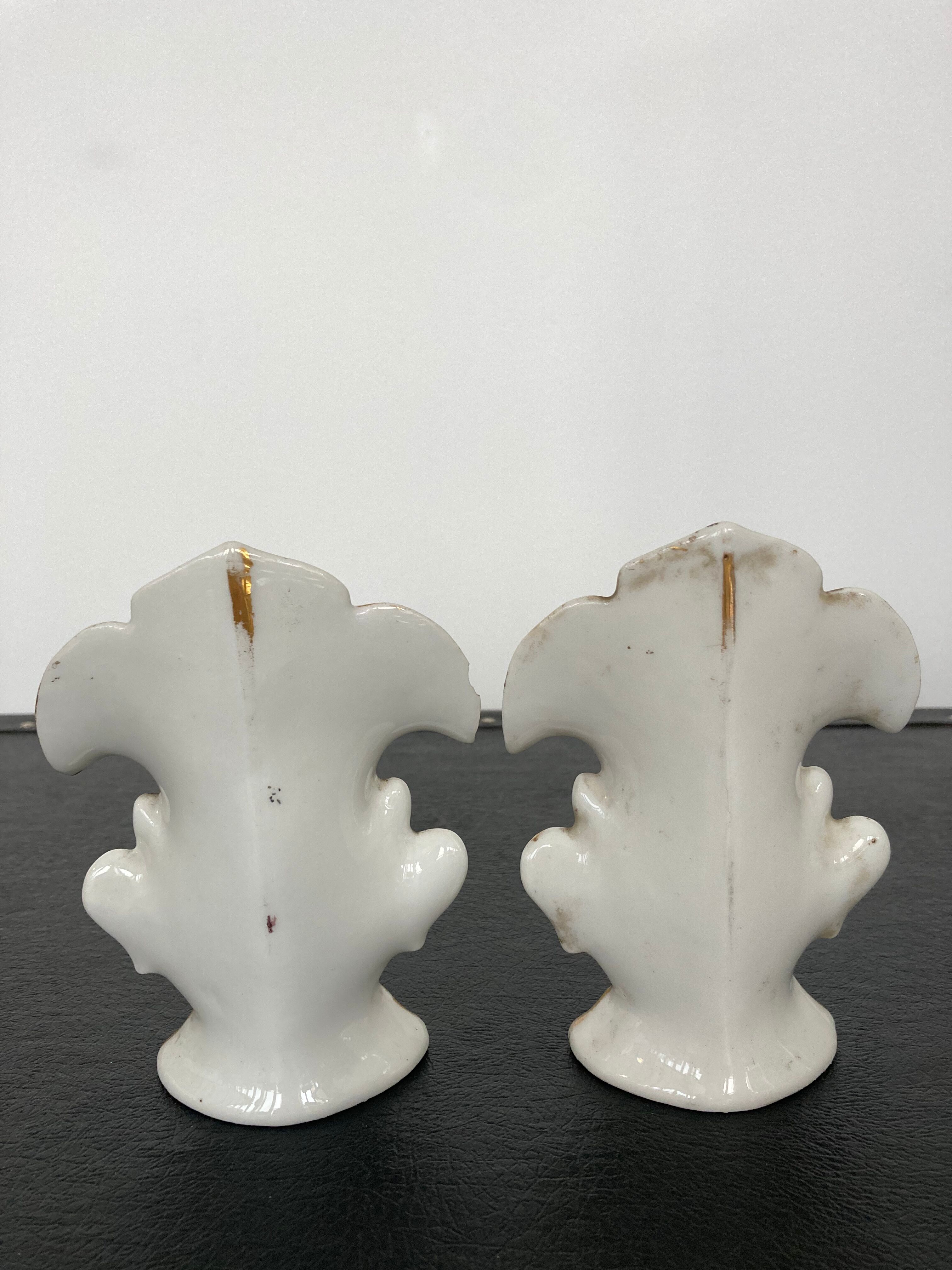 Pair of porcelain wedding vases XIXth