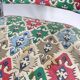 Vintage fabric desk and chrome stainless steel swivel on wheels