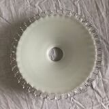 Old white creneled opaline hanging