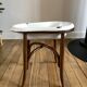 Old baby bean bathtub enamelled structure bent wood early twentieth century