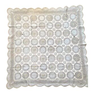 Vintage crochet tea tablecloth