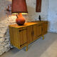 Bamboo and metal enfilade in the Audoux Minet style, 1950s.