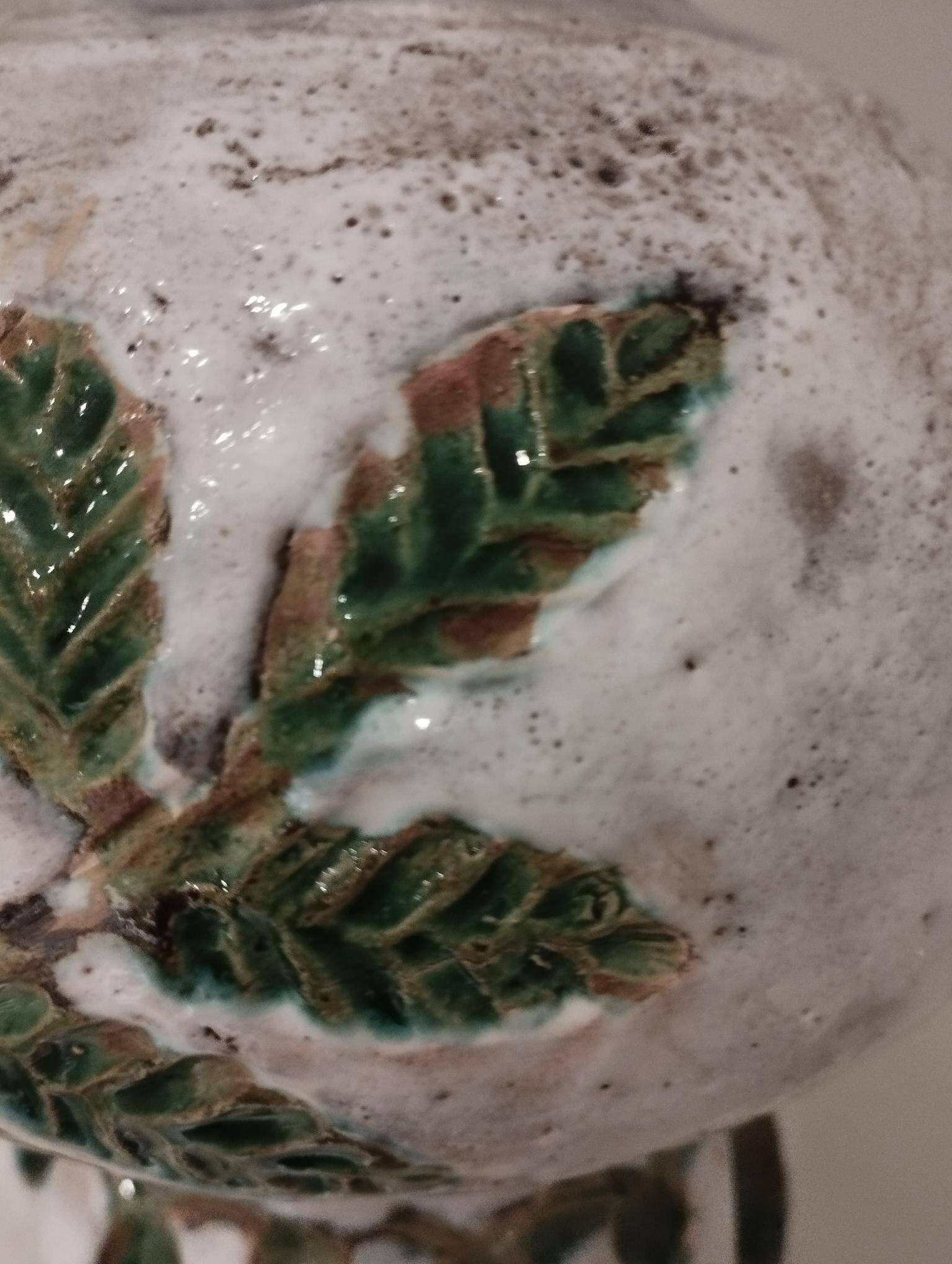 Lamp base with incised decoration