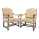 Pair of louis xiv period walnut armchairs, 17th century