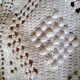 Dessus de lit en coton blanc écru jeté de lit en crochet