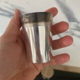 8 vintage silver-plated metal glasses