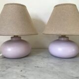 Pair of ceramic bedside lamp feet