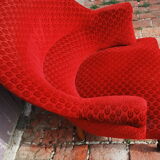 Red velvet armchair