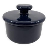 Midnight blue ceramic box/pot/tray • Sicart • Italy • Circa 60-70