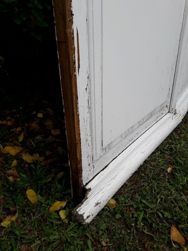 Oak arched bay window door H219xW267,5 small tiles