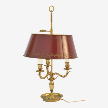 Bouillotte lamp in gilded bronze