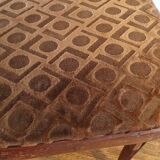 Art nouveau thonet stool bentwood and velvet