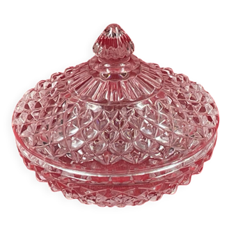 Art Deco molded glass candy dish