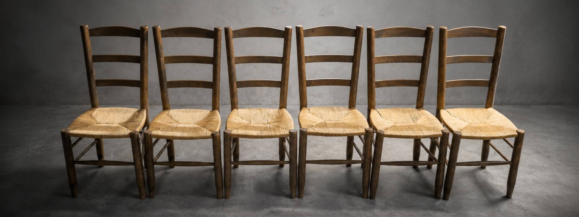 6 brutalist chairs by Georges Robert, 1960