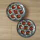 Set of 6 Vintage French Blue Grey & Orange  Hand Painted Pordic 6 Serving Oyster Plates 4973
