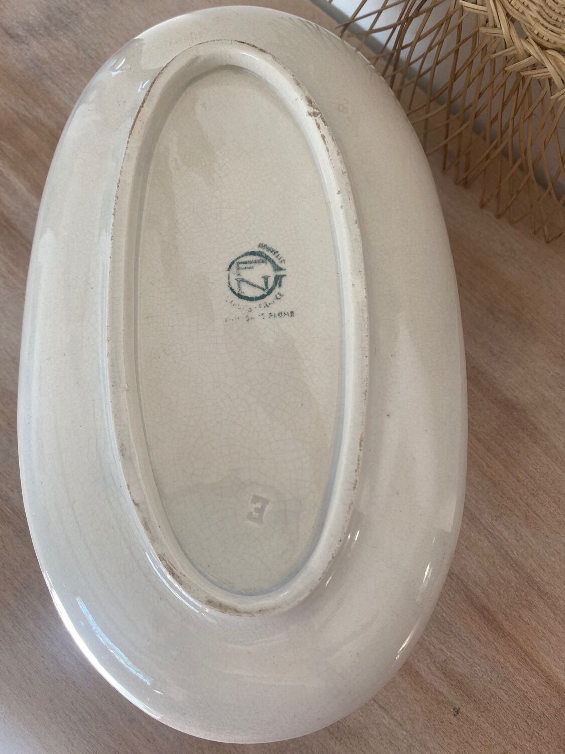 Old earthenware saucepan Givors earthenware factory