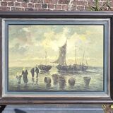 Fishing scene canvas