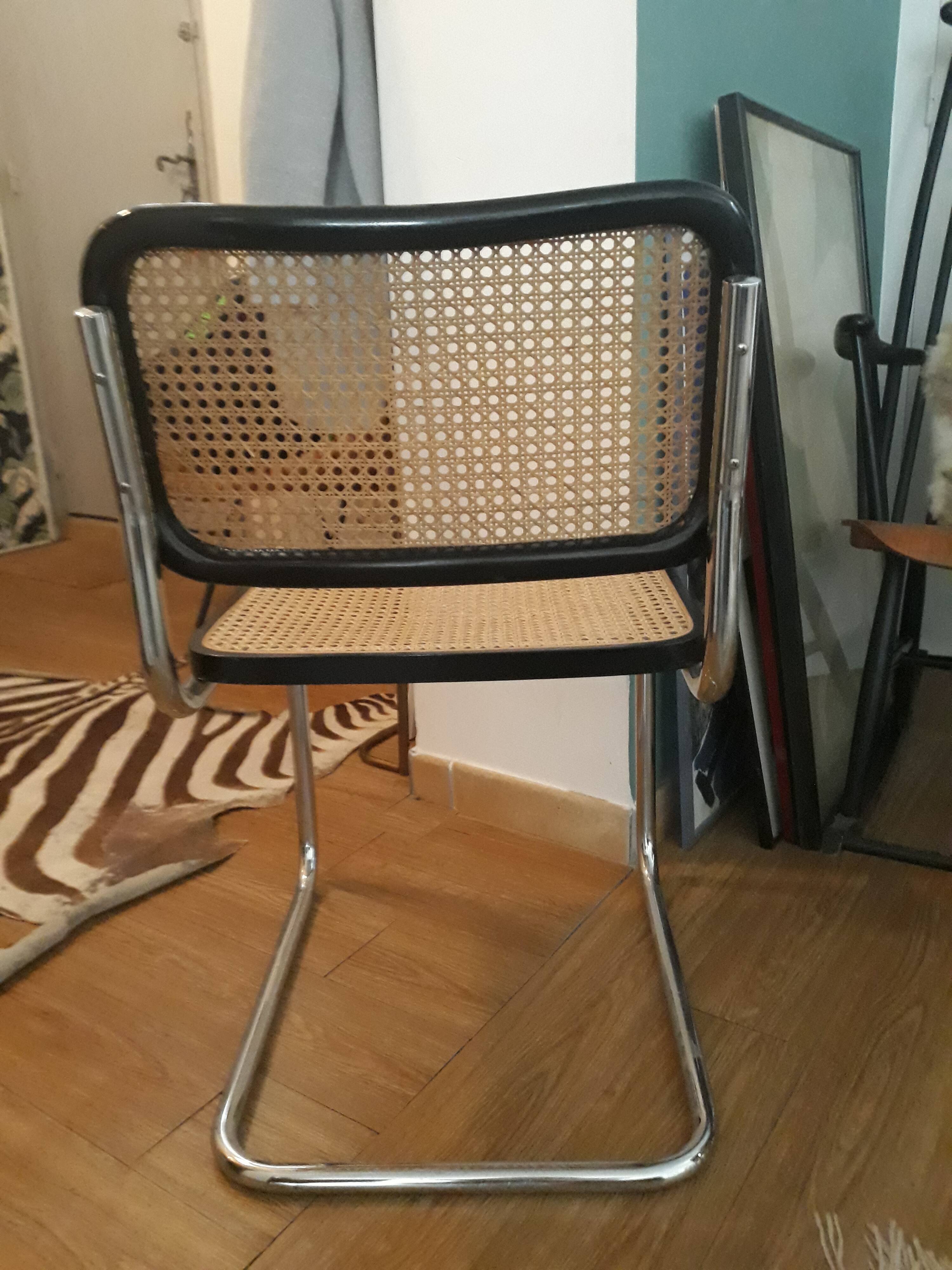 Paire de chaises B32 cesca par Marcel Breuer made in Italy