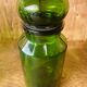 Lot de 5 pots vintage en verre vert