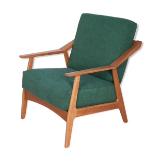 Danish oak lounge chair by Brockmann-Petersen, 1960s