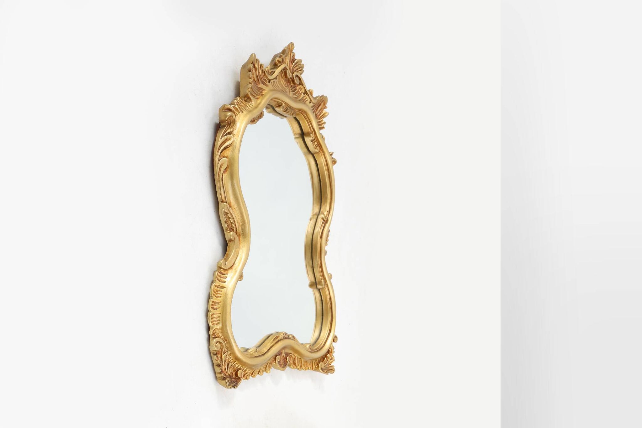 Mid-Century Baroque Style Gilded Mirror, France, 1950s