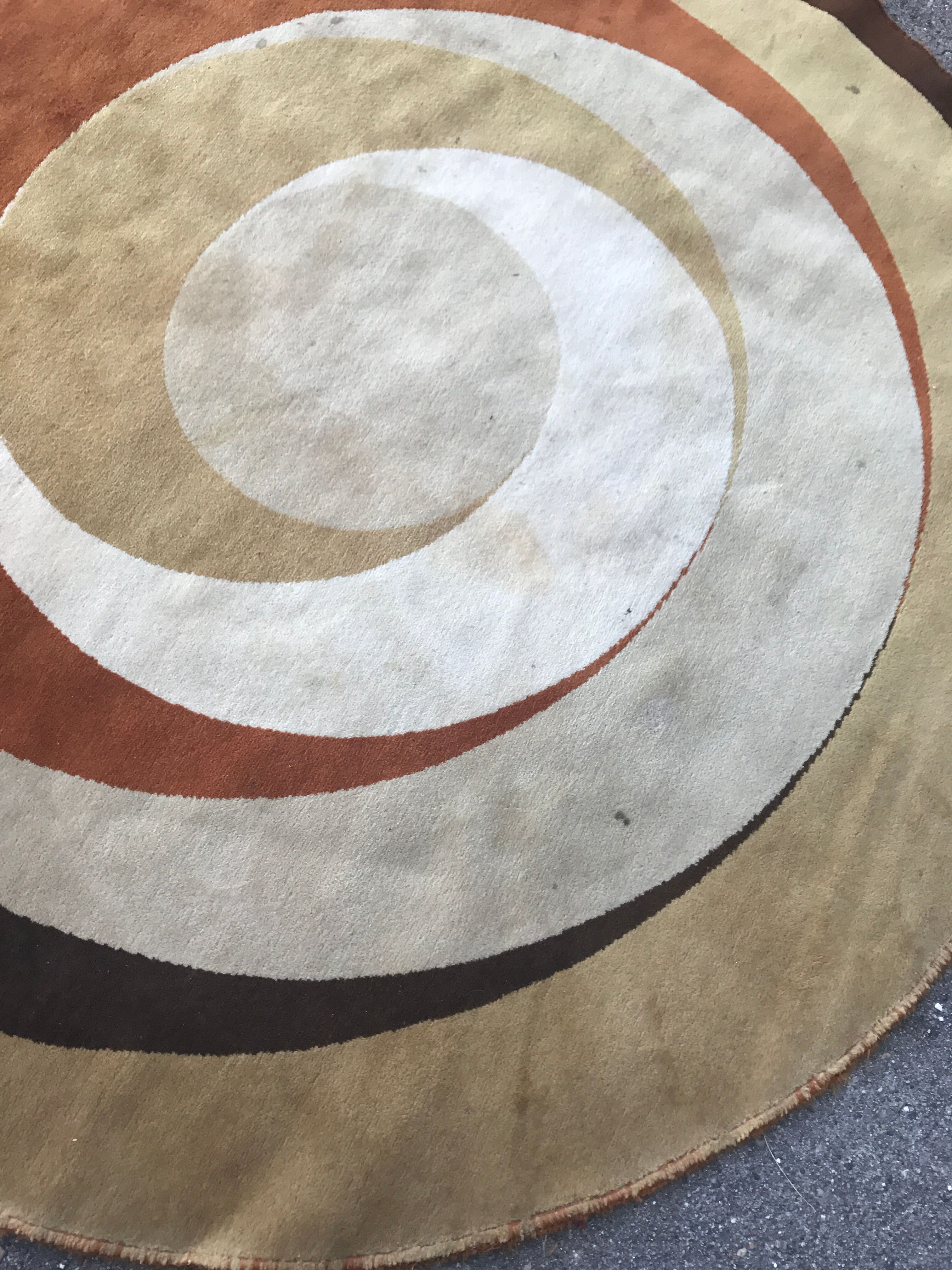 Carpet wool circular 1970 - 200x200 cm