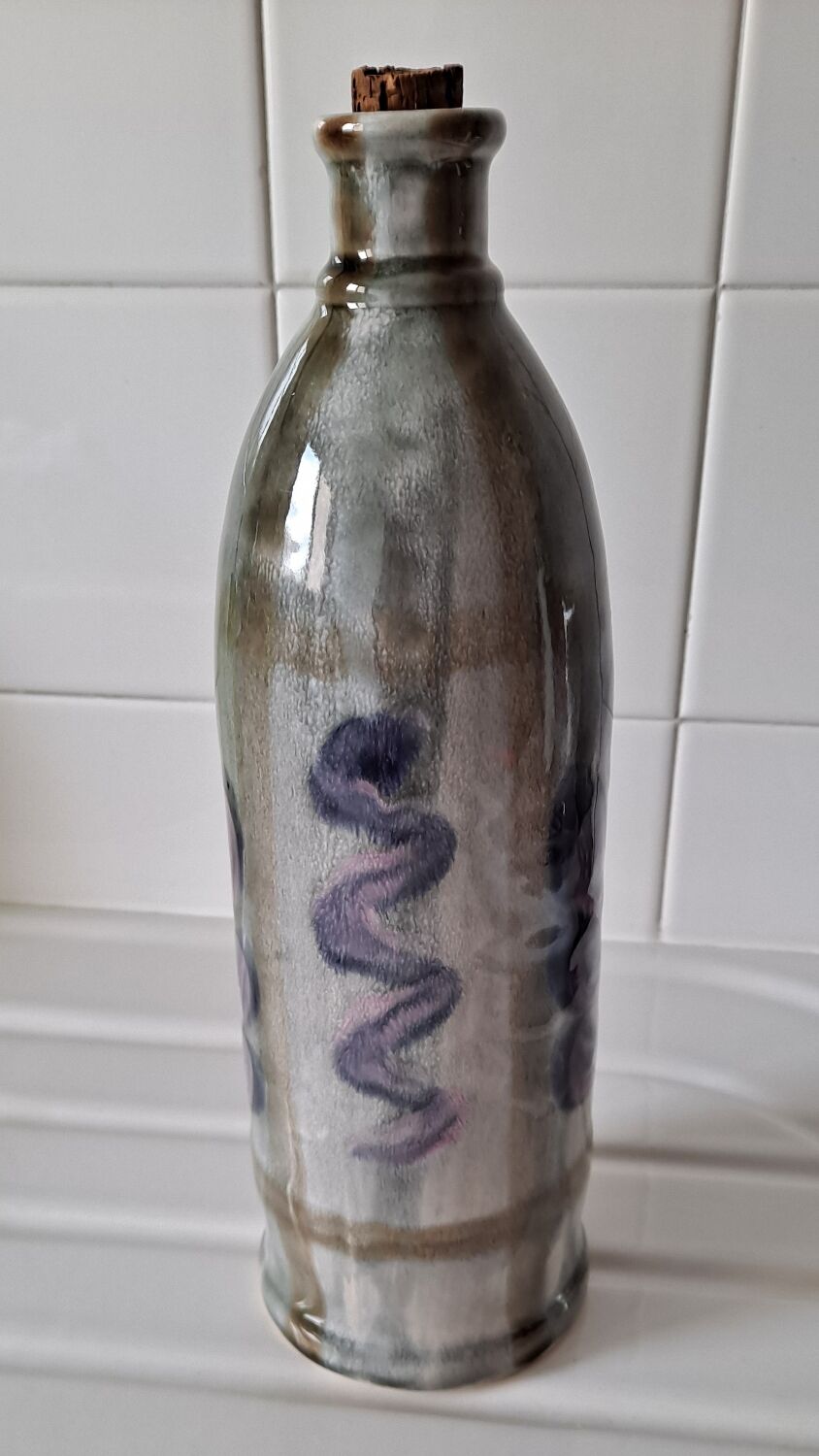 Pornic earthenware bottle