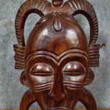 Grand African mask in carved wood – Tribal art – H 61 cm - 20th century