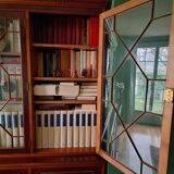 Large glazed bookcase classic English style mahogany