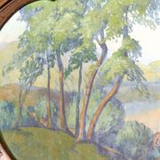 Important Carved Walnut Trumeau Mirror, Art Nouveau, France, Circa 1900