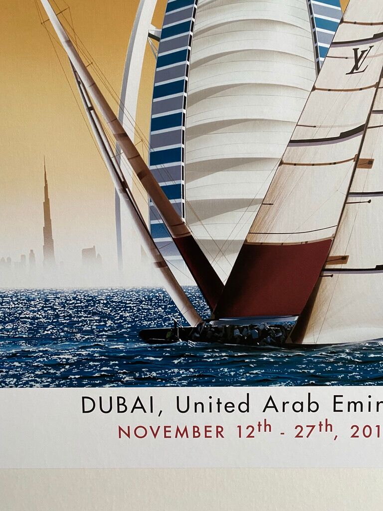 Poster Razzia Dubai - Louis Vuitton trophy 2010- signed by the artist - on linen