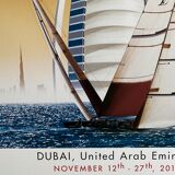 Affiche Razzia Dubai Louis Vuitton trophy  2010- signé par l'artiste - on linen