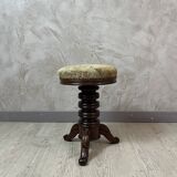 Walnut piano stool