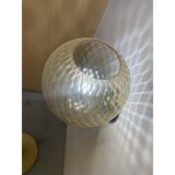 Contemporary "ballotton" amber murano glass wall sconce