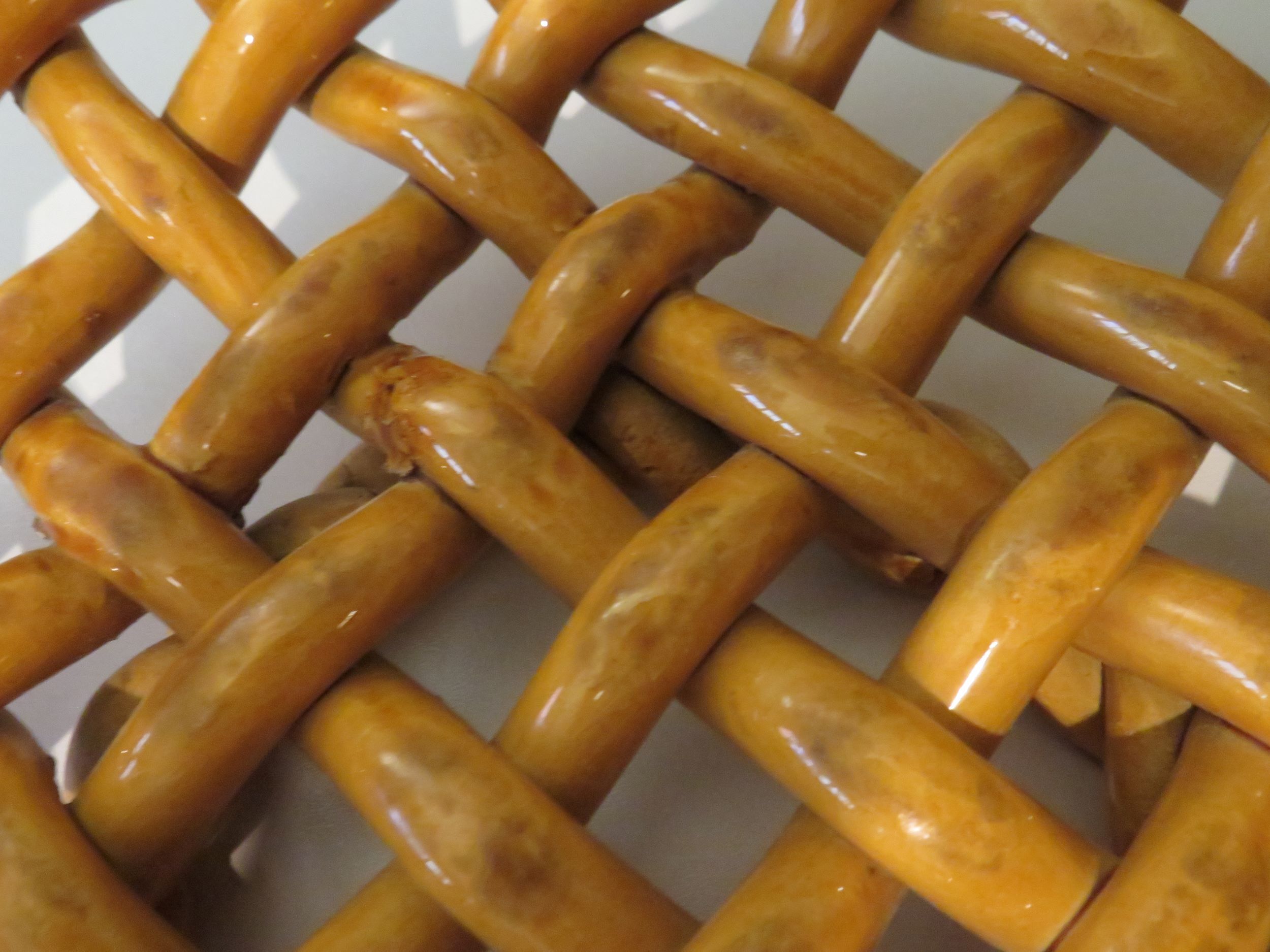 Woven ceramic fruit cup, early twentieth century