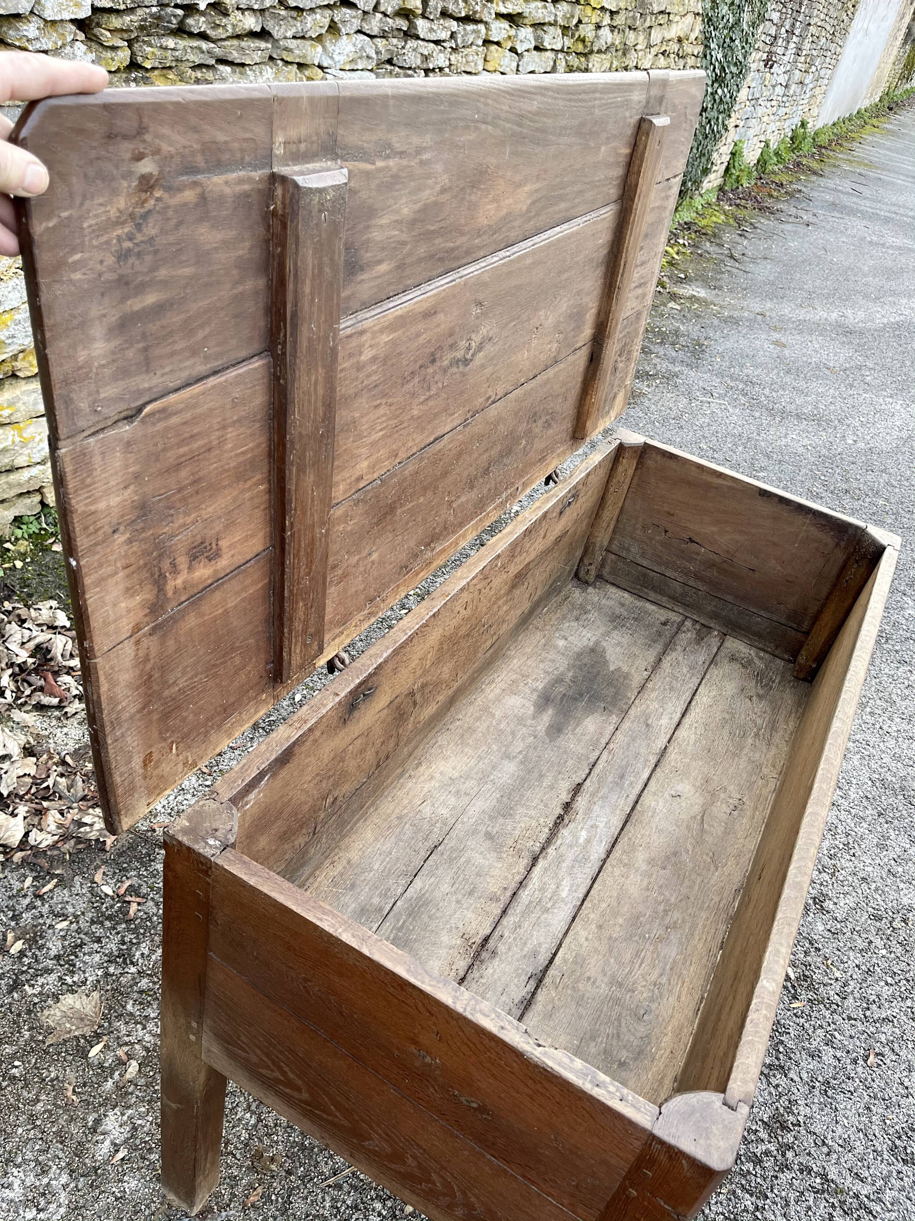 Chest , old 18th century oak
