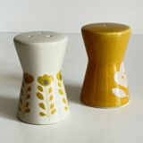 Vintage Scandinavian style ceramic salt and pepper shakers