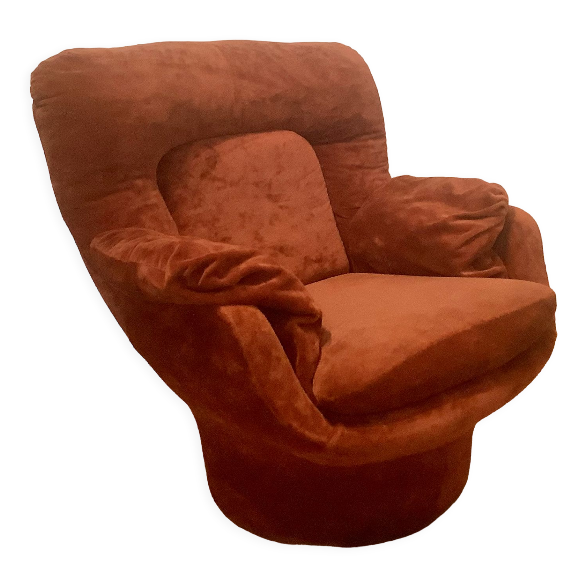 Velvet karate armchair by Michel Cadestin for Airborne