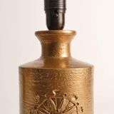 Gold Glazed Ceramic Table Lamp by Bitossi for Bergboms, 1970's