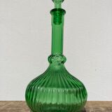 Green tarmac glass decanter with cap