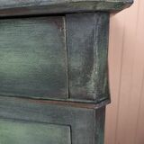 Patinated solid wood chest of drawers