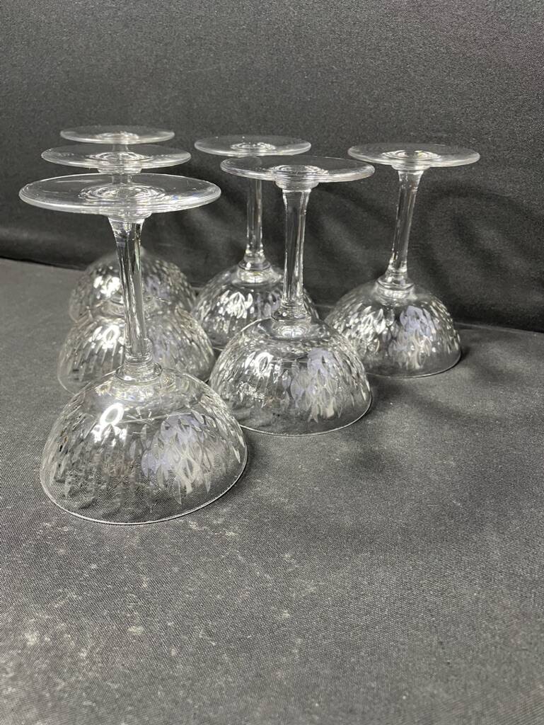 6 Baccarat champagne glasses Paris service