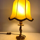 Old table lamp in gilded bronze.
