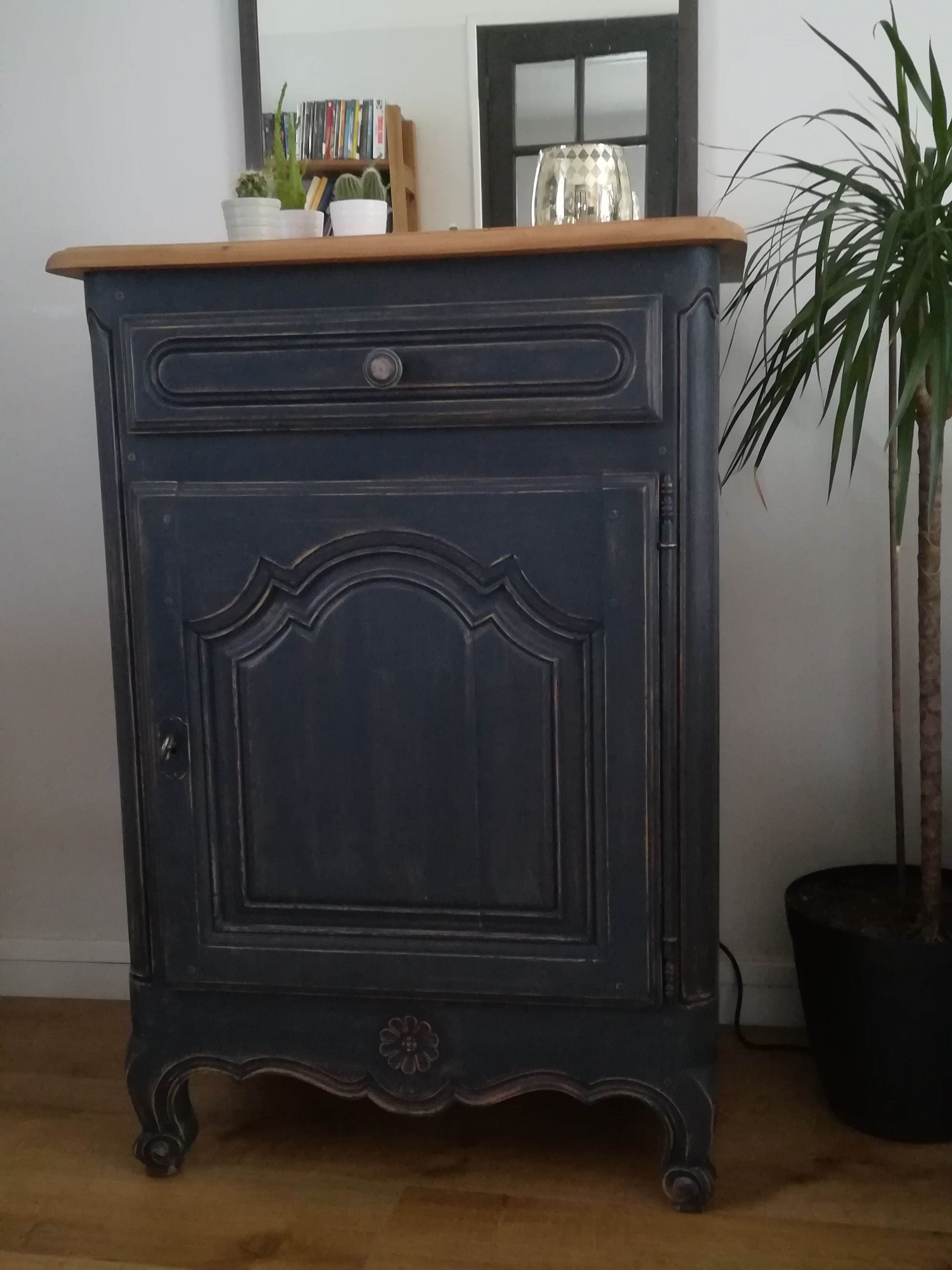 Midnight blue vintage buffet