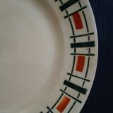 Plat rond  en faïence de Badonviller modèle Quiberon  diam 28 cm