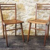 Pair of vintage bistro chairs, Stella Luterma, Circa 60'